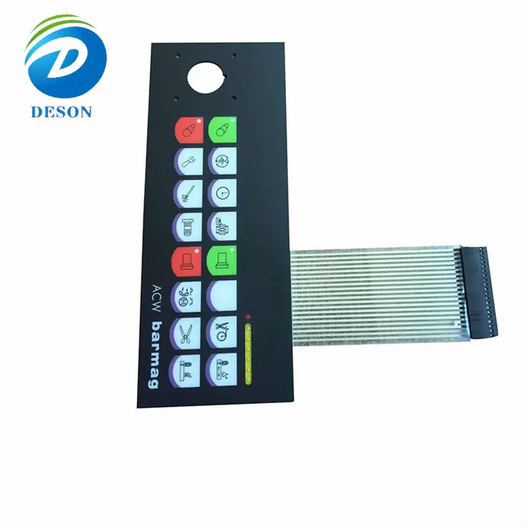 DS2118 alta qualità e basso materiale PET moq personalizzato PCB membrana pannello adesivi apparecchi elettrici membrana