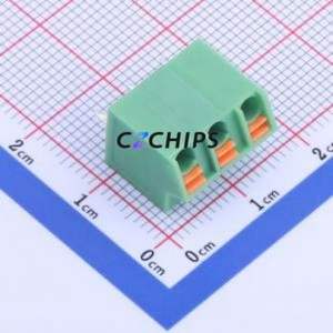 KF250NH-5.0-3P Spring Terminal Block Through hole Component (THT),P=5mm Connector 1x3P 5mm Green 3P - Product Image 1