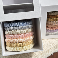 Lot de chouchous en soie de mûrier 100% pure pour les vendeurs e-commerce, achat en gros