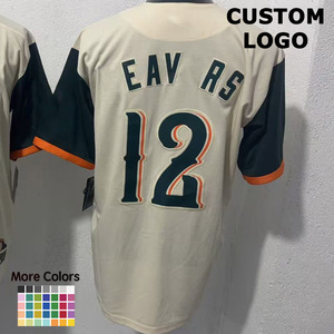 Maillot de baseball City Connect 2026 Crème Vert Foncé Numéros Brodés Personnalisés Grande Taille Respirant Polyester Vêtement de Sport Haut de Gamme - Product Image 1