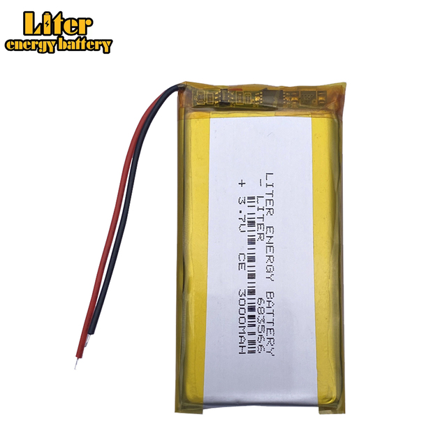 3.7V 3000mAH 683566 Polymer Lithium Ion Li-ion Battery for TOY POWER BANK GPS Mp3 Mp4 Cell Phone Speaker