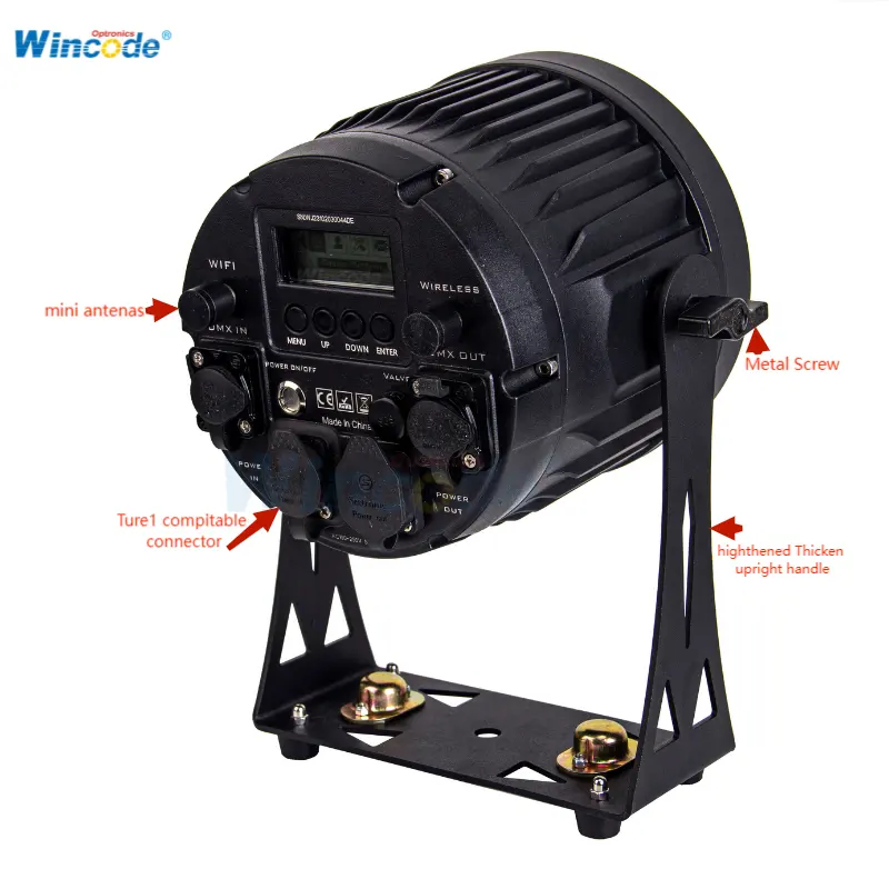 W-DMX Lumenradio Wireless DMX Battery LED Upright IP65 Outdoor Waterproof Portable LED Par Light for Mobile Events Wedding Event