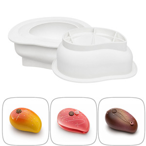 Moule en silicone géant 3D en forme de mangue de 4,25 pouces, moule à gâteau aux fruits extra large, moule en forme de mangue pour mousse, pâtisserie, chocolat, desserts - Product Image 1