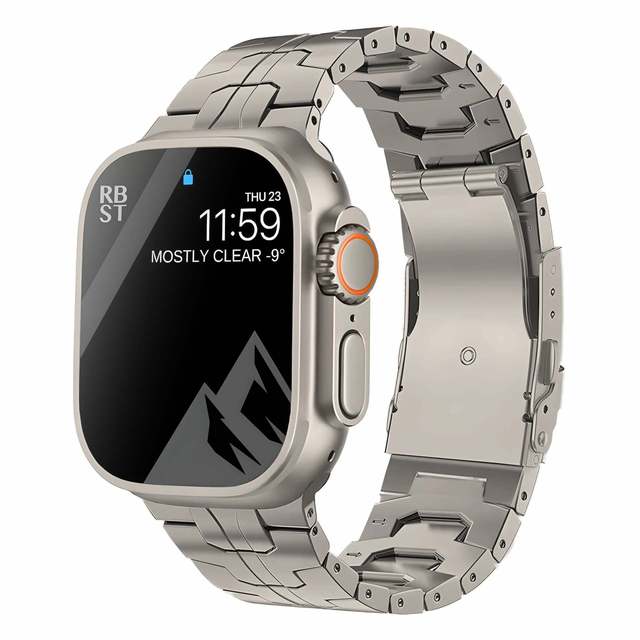 Luxury Design Luxury Titanium Watch Wrist Band Strap for Apple Watch 6 7 8 SE Watch Ultra 49 mm