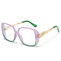 Nouvelles Lunettes Carrées à Monture Complète et Verres Transparents pour Femmes, Monture Surdimensionnée Tendance, Lunettes de Mode Décoratives
