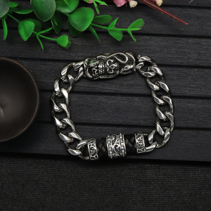 yunnique <b>Snake</b> Design Tibetan <b>Silver</b> <b>Chain</b> Bracelet Unisex Fashion Gift Jewelry - Product Image 2