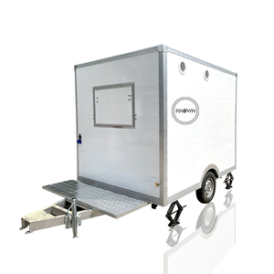 2024 2.5M Longueur Mobile Alimentaire Remorque Café Crème Glacée Chariot Hot Dog Vin Rouge Kiosques Van Camion avec Thai Crème Glacée Machine - Product Image 4