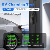 Chargeur EV portable 7kW 11kW Type 2 avec sac de transport et adaptateurs multi-prises pour l'Europe, les hôtels, l'hôtellerie et les maisons d'hôtes