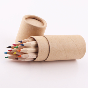 Set Mini di 12 Matite Colorate Naturali, Set di Matite da <span class=keywords><strong>Disegno</strong></span> di Mezza Dimensione, Tubo in Cartone con Coperchio - Product Image 5