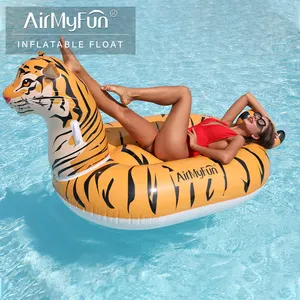Airmyfun Custom Giant Tiger Party Game Summer Water Toy Pool Float Dog Swim Mat For Adult