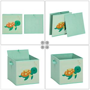 <span class=keywords><strong>SONGMICS</strong></span> vente en gros 3 pièces cubes de <span class=keywords><strong>rangement</strong></span> de jouets pliables boîtes de <span class=keywords><strong>rangement</strong></span> en tissu pliables pour enfants avec poignée - Product Image 6