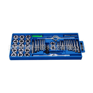 Jeu de tarauds et filières 40 pièces avec poignée pour le filetage du métal - Product Image 1