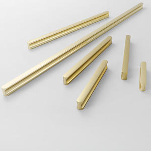 Bookcase Drawer Pull One Line Handle Minimalist Style Luxury <b>Gold</b> Kitchen Cabinet Handles For Wardrobe Cupboard Handle - Product Image 2