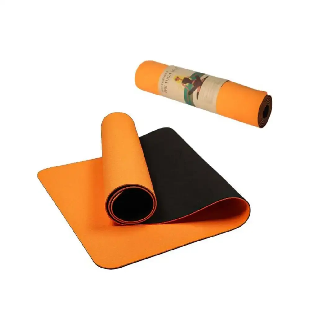 Sansd Dropshipping Tpe Yoga Deporte Gimnasio Yoga Mate Antideslizante 6mm Logotipo personalizado Uv Imprimir Ecológico Doble capa Tpe Yoga Mat