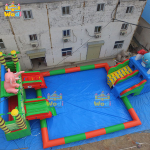 Châteaux gonflables WODI de qualité commerciale en PVC 0,9 mm avec toboggan pour festivals aquatiques et activités - Product Image 1