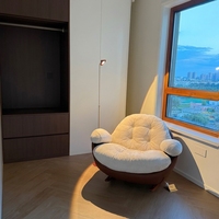Fauteuil à bascule moderne rembourré en bois massif avec repose-pieds, chaise d'appoint de détente pour salon, mobilier d'hôtel OEM