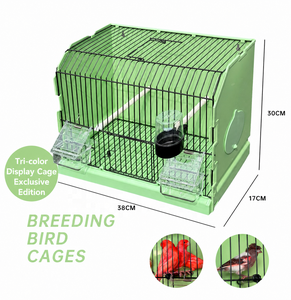 Cage d'élevage pour perroquets détachable, pliable, réglable, en fil de fer, avec mangeoire, pour affichage des pinsons - Product Image 2