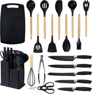 Vente en gros de 20 pièces d'ustensiles de cuisine en silicone, ensemble d'ustensiles de cuisine, couteau, ensemble d'outils de cuisine - Product Image 3