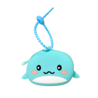 Porte-clés adorable de style anime, petite pochette pour écouteurs sans fil, conteneur multi-usage pour bonbons, porte-monnaie en silicone pour filles