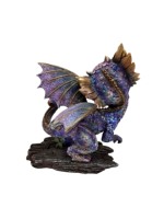 Vente en gros de figurines de dragon en résine dragon violet avec statue de dragon coccinelle décoration intérieure