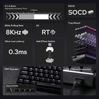 Aula WIN68 HE Keyboard Magnetik dengan Sakelar Efek Hall yang Dapat Disesuaikan, Keyboard Kompak Berkabel 65% yang Dapat Ditukar Saat Beroperasi (Hot-Swappable)