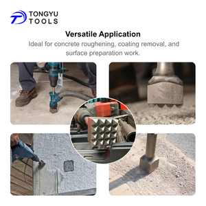 Sds Max bushing công cụ <span class=keywords><strong>bit</strong></span> 1-3/4 "x 9", 16 răng thép đầu bê tông đúc dùng đục cho bề mặt roughening và lớp phủ loại bỏ - Product Image 6