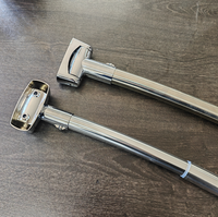 Rail de rideau de douche incurvé personnalisé 43-72 pouces poteaux de douche tringle à rideau incurvée réglable