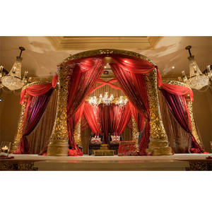 Diseñador tallado boda real Mandap famosa fibra boda Delizio Mandap boda oro Mandap configuración personalizada Mandap Set EE. UU. - Product Image 1