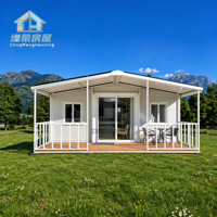 Maison modulaire extensible robuste, résistante au vent et à l'eau, pour une vie hors réseau et un camping en plein air