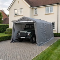 Cobertizo Portátil para Auto de 10'X20', Impermeable, Resistente a los Rayos UV, Fácil de Montar