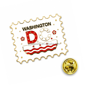 Spilla da Bavero in Lega di Zinco con Timbro della Capitala Americana di Washington DC, Souvenir Patriottico per Turisti, Produzione OEM all'Ingrosso - Product Image 1