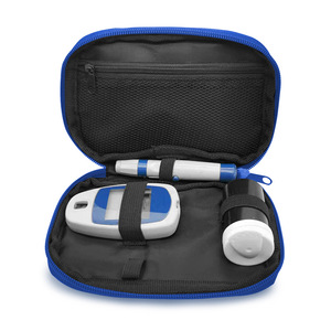 Étui pour lecteur de glycémie 14,5x9,5x3cm, sac de rangement en tissu pour fournitures de diabète, organisateur de voyage avec poches intérieures - Product Image 1