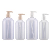 T0906-G SHUNXU vente en gros bouteille en plastique paquet cosmétique Transparent givré 300/500ml shampooing bouteille de pulvérisation de cheveux