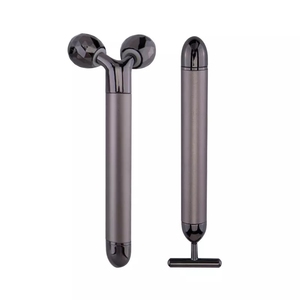 Rouleau Facial 3D en <span class=keywords><strong>forme</strong></span> <span class=keywords><strong>de</strong></span> T, équipement électrique, <span class=keywords><strong>barre</strong></span> <span class=keywords><strong>de</strong></span> massage à vibration et <span class=keywords><strong>de</strong></span> beauté électrique pour le visage, 2 en 1 - Product Image 3