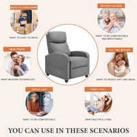 KEHUI Ensemble de canapé inclinable électrique en tissu moderne pour salon, meuble inclinable, fauteuil de massage pour cinéma
