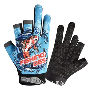 Gants de pêche sans doigts, antidérapants, respirants, pour sports de plein air, cyclisme, pêche, été, légers, pour écran tactile - Product Image 1