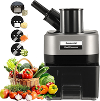 Commerciële Voedselverwerker 4-in-1 Elektrische Multifunctionele Groentehakker Snijder Snijmachine Automatische Shredder Strips Machine Plastic