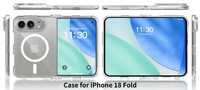 Coque transparente épaisse de 2,0 mm pour iPhone, structure connectée Duo, téléphone pliable magnétique, vente en gros directe d'usine