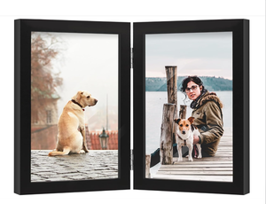 Marco de Fotos Personalizable para Mascotas, Madera Maciza <span class=keywords><strong>con</strong></span> <span class=keywords><strong>Nombre</strong></span> de Mascota y Fecha Grabados para Apreciar Recuerdos Preciosos. - Product Image 1