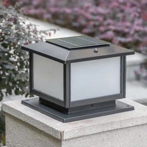 ไฟ LED กลางแจ้งแบบเสาที่เรียบง่าย IP65กันน้ำสำหรับบ้านวิลล่าโรงแรมลานระเบียงโคมไฟเสาพลังงานแสงอาทิตย์ - Product Image 2