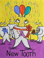 Affiche de dentiste de dessin animé mignonne pour la décoration de clinique dentaire, peinture sur toile amusante de dentiste fée, images d'art mural pour la décoration de la chambre d'enfant