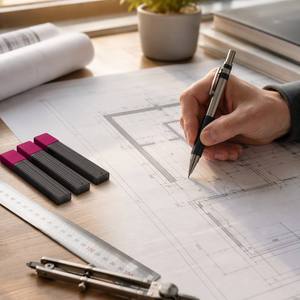 Recambios de mina para lápiz mecánico Elite 2.0mm 2B, negros, de resina de alto polímero, certificados BSCI EN-71, para útiles escolares y de arte. - Product Image 4