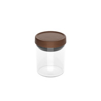Pot de conservation hermétique en verre borosilicate avec couvercle à vis pour épices, grains de café, noix, organisateur alimentaire pour la cuisine domestique, OEM