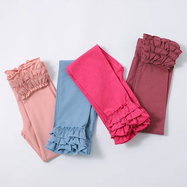 Spring Autumn Girls Baby Casual Pants cotton/spandex Stretch Outer Wear Soft knit Trousers Children Pants thin Leg Pants