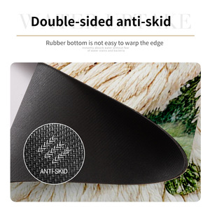 Tapis de bain floral Chunsen en terre de diatomée, absorbant, antidérapant, design nordique, tapis de salle de bain, forme personnalisée - Product Image 3