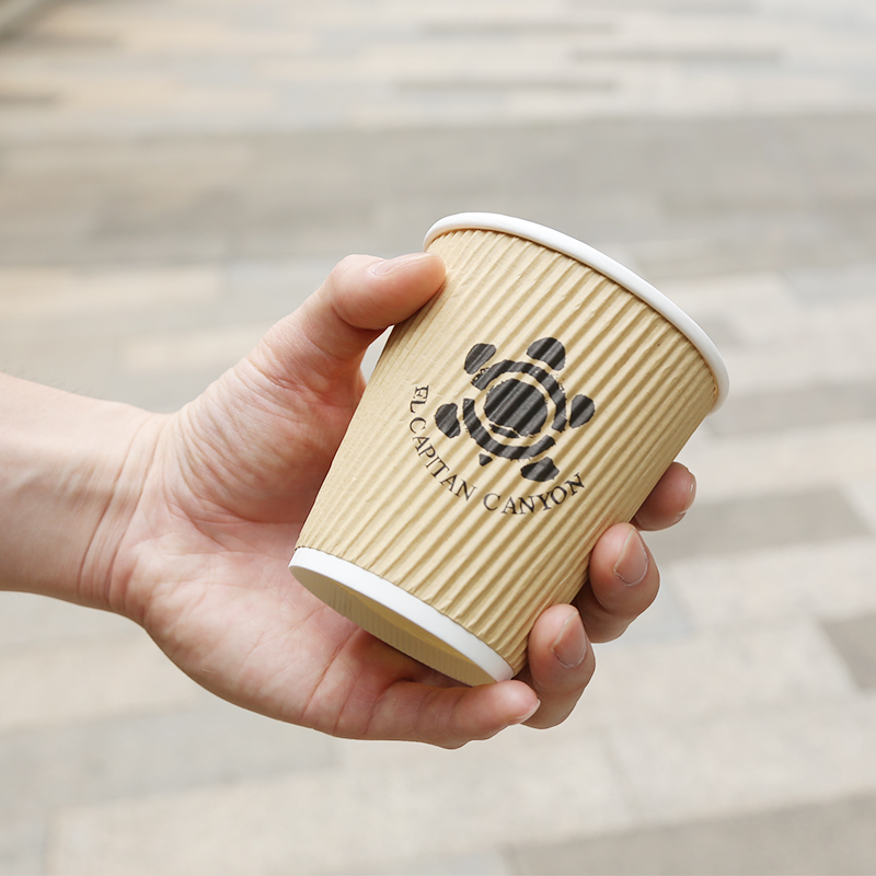 Craft Paper Biodegradable Disposable Cups for Food and Beverages Coffee and Wine for Carbonated Drinks