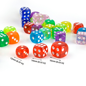 Dados Acrílicos Transparentes de 14mm, Color Cristal, D6, para Juegos de Mesa y Entretenimiento, Venta al Por Mayor - Product Image 2