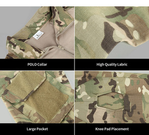 SIVI Outdoor Men's Frog Manga larga Entrenamiento Camuflaje <span class=keywords><strong>Camo</strong></span> Negro Manga larga Camisetas <span class=keywords><strong>t</strong></span>ácticas - Product Image 4