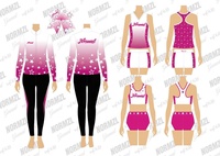 Veste de réchauffement personnalisée à imprimé étoiles pour équipe de cheerleading de lycée, idéale pour la danse et le sport