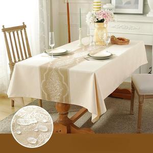 <span class=keywords><strong>Mantel</strong></span> de mesa de comedor de algodón y poliéster bordado 3D Natural personalizable, <span class=keywords><strong>mantel</strong></span> impermeable rectangular, <span class=keywords><strong>mantel</strong></span> con borlas - Product Image 1